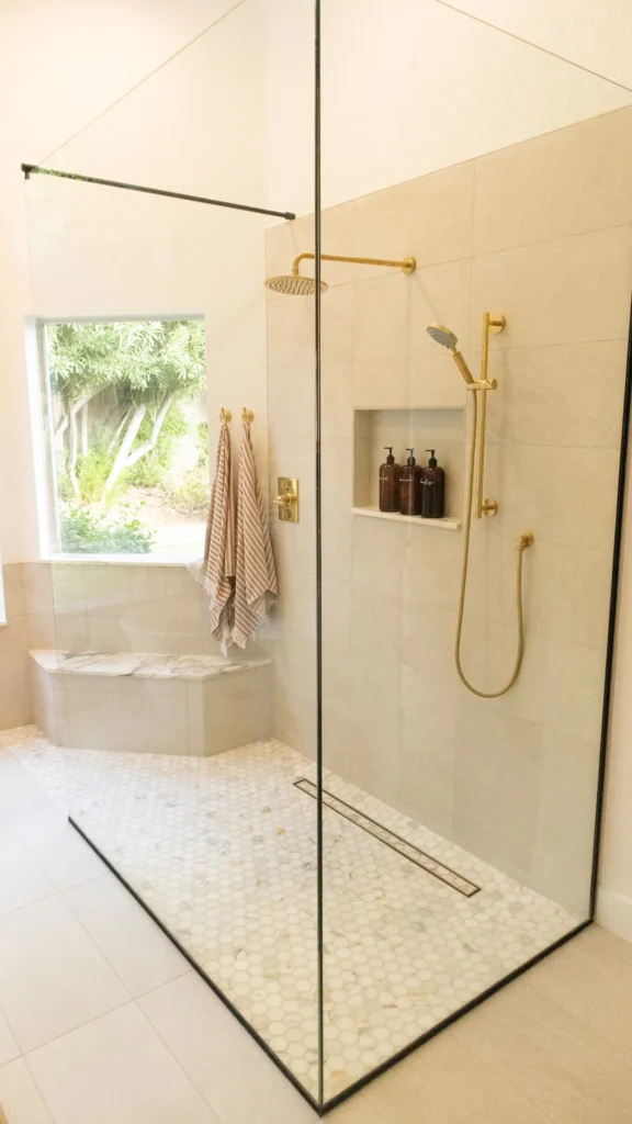Shower area with premium fittings installed by Affordable Bathroom Renovations Auckland