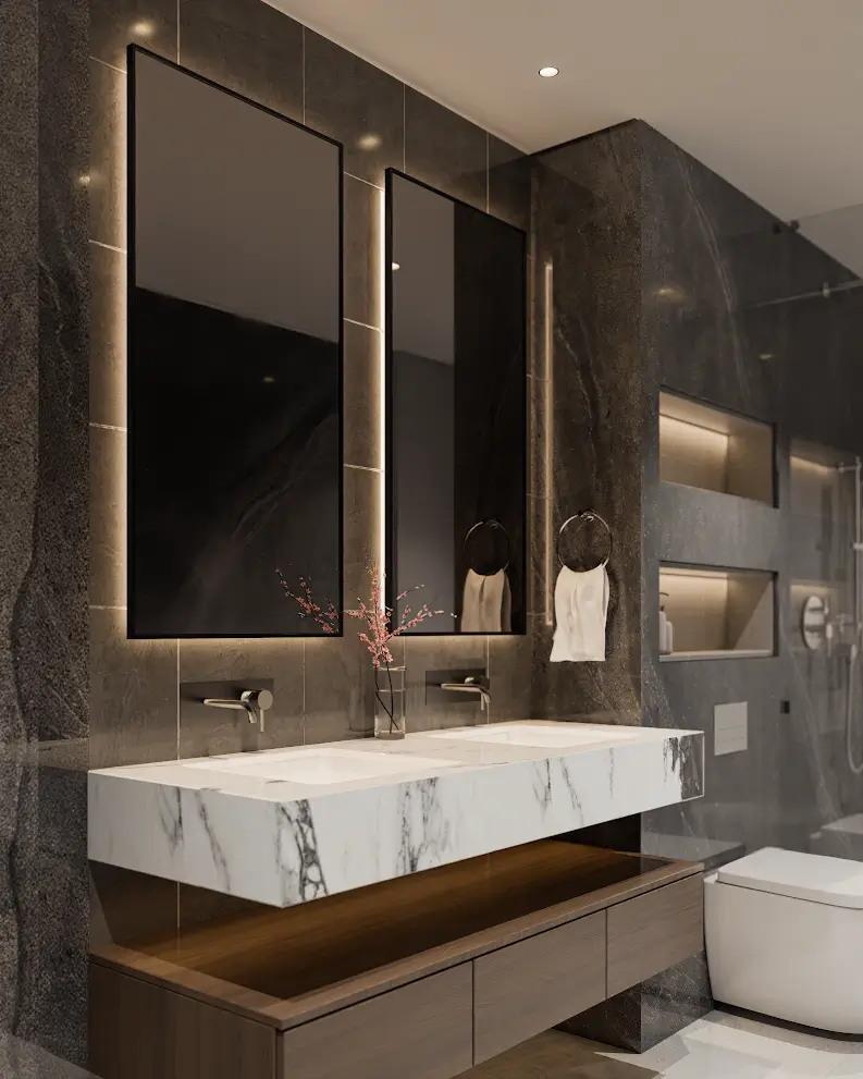Elegant Contemporary Bathrooms with natural light by Affordable Bathroom Renovations Auckland